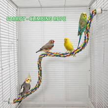 1 pieza - Juguete de escalada para loros - Cuatro tamaños a elegir, cuerda para escalar, cuerda de algodón para escalar, juguete de entrenamiento para aves, suministros para mascotas de aves - Cuerda para trepar pájaros - Ver 11