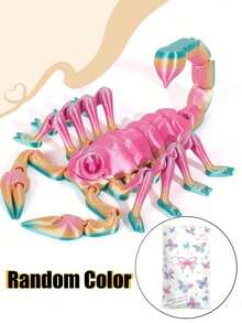 1/2pcs Colorful 3D Printed Scorpion Figurine, Gift Bag Included - Vibrant Plastic Sculpture, Suitable For Home, Office And Living Room Decor, Can Be Displayed Indoor/Outdoor As Collectible Art, Also Works As Desk Decor, Scorpion Ornament, Halloween Decoration, Stress Relief Toy, Perfect Gift For Birthday, Halloween And Christmas - Multicolor - View 15