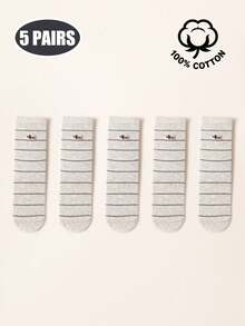1/5 paires de chaussettes mi-mollet en coton pour femmes, motif chien de dessin animé mignon, haute élasticité & confortables, multicolores, pour le port quotidien & professionnel, toutes saisons - Multicolore - Voir 16
