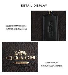 Túi xách nữ Coach in họa tiết, đeo vai đơn. - Màu gỗ óc chó phối đen CV967IMXAQ - Xem 7