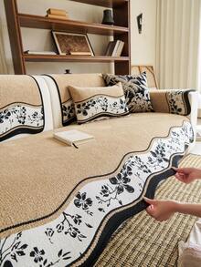 1 chiếc vỏ đệm sofa vải chenille không đều, vỏ bọc sofa sang trọng hiện đại, sử dụng được quanh năm, chống trượt, chống bụi, chống nhăn, vừa vặn, mềm mại và tinh tế, bảo vệ sofa, có thể giặt máy, không biến dạng, không phai màu, chống mài mòn, chống cào xước của mèo, chống bám bẩn, làm mới sofa, trang trí sofa, tăng thêm vẻ sang trọng, phù hợp với sofa 1-4 chỗ ngồi, sofa hình chữ L. - Màu Khaki - Xem 4
