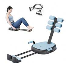 Agilithor Abdominal Bar | Auto Rebound, Lumbar Pad, Full-Body Home Trainer - Blue - View 13