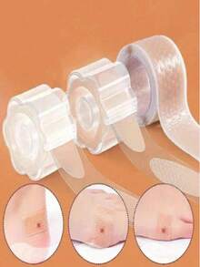 30 piezas Pegatinas de silicona antiarrugas para talón para mujeres - Almohadillas invisibles para el cuidado de los pies para tacones altos y zapatos, protectores de dedos reutilizables e impermeables (transparente y beige) - Ver 5