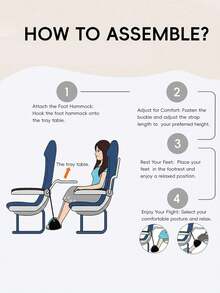 Outdoor Travel Leisure Hammock, High-Speed Rail & Airplane Travel Foot Hammock, Adjustable Foot Support Strap, Comfortable Hanging Leg Rest For Long-Distance Flights, Train & Bus Travel Essentials, Portable Compact Design For Adults - Multicolor - View 5