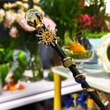 1PC Natural Crystal Magic Wand, Handmade Chakra Healing Stone Witch Wand, Sunflower Design Wizard Scepter, Reiki Energy Spiritual Decor, Cosplay Prop Gift For Witch & Crystal Lovers - Ball Scepter - View 7
