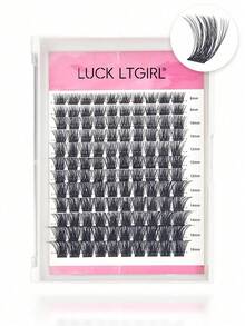 120 Cụm Mi Giả Tự Dính, Dày, Xoăn, Tách Lớp, Tự Làm, Mềm Mại Tự Nhiên, Độ Dày 0.07mm, Chiều Dài 8-16mm, Mi Nối Thủ Công Hỗn Hợp, Thích Hợp Cho Mi Hoạt Hình, Trang Điểm Hàng Ngày, v.v. Cụm Mi Giả, Mi Giả Từng Sợi, Mi Giả - D - Xem 2