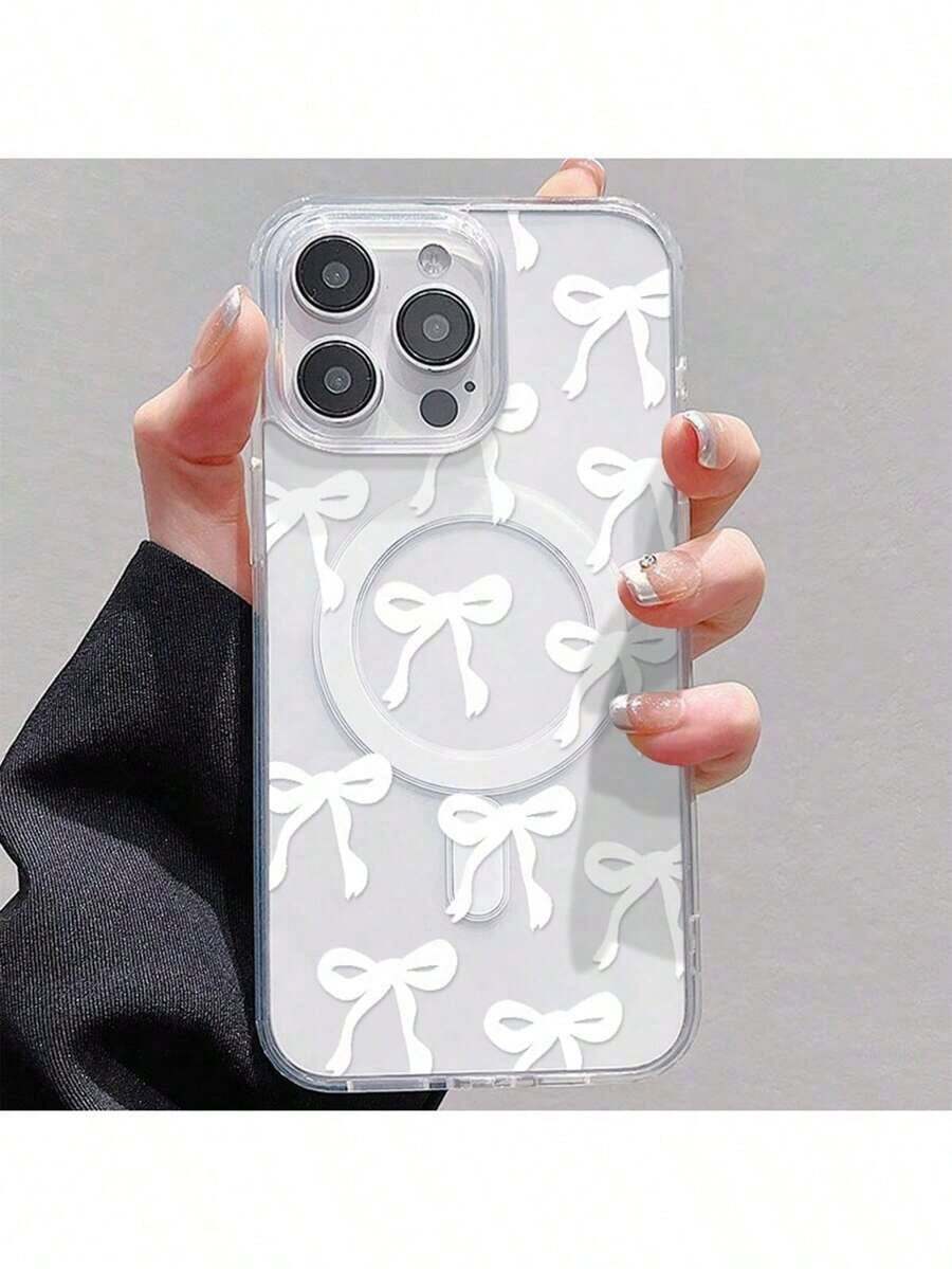 Funda de teléfono con estampado de moño azul, compatible con iPhone 16 Pro Max/15/14/13/12/11, S25U S24U S23U, A16 A15 A35 A36, funda protectora resistente al agua, a los golpes y a los arañazos, regalo de primavera - Estilo 2 (1 pieza) - Ver 1