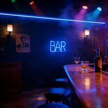 1pc Bar Neon Light Wall Decor LED Night Light, Battery/USB Powered Romantic Fairy Lamp For Party, Birthday, Gaming Room, Home Bedroom Living Room Decoration - BAR Neon Sign - View 11