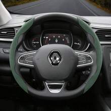 Hocasen For Renault Suede Leather Steering Wheel Cover Segmented Design Quick-Install Non-Slip And Comfortable All-Season Compatibility 2 Pieces/3 Pieces Set Optional For Sandero/Clio/Duster/Captur/Master/Kwid/Trafic/Austral/Arkana/Megane/Kangoo/Express - Sectional Suede Steering Wheel Cover - View 22