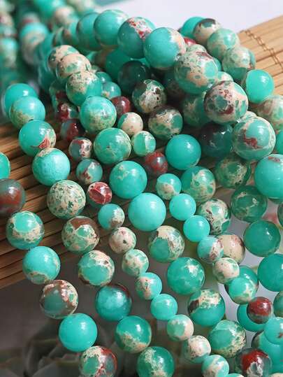 4/6/8/10mm Natural Shoushan Stone Beads Round Loose Spacer Beads For Jewelry Making DIY Necklace Bracelet Accessories.