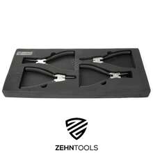 CIRCLIP PLIERS SET FOAM TOOL BOX TRAY INTERNAL EXTERNAL STRAIGHT BENT SNAP RING - A - View 2