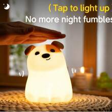 熊猫灯 USB 充电睡眠夜灯,可爱卡通硅胶灯,RGB 7 色房间装饰生日礼物床头灯,可调光卧室灯 - 多色光 - 查看 9