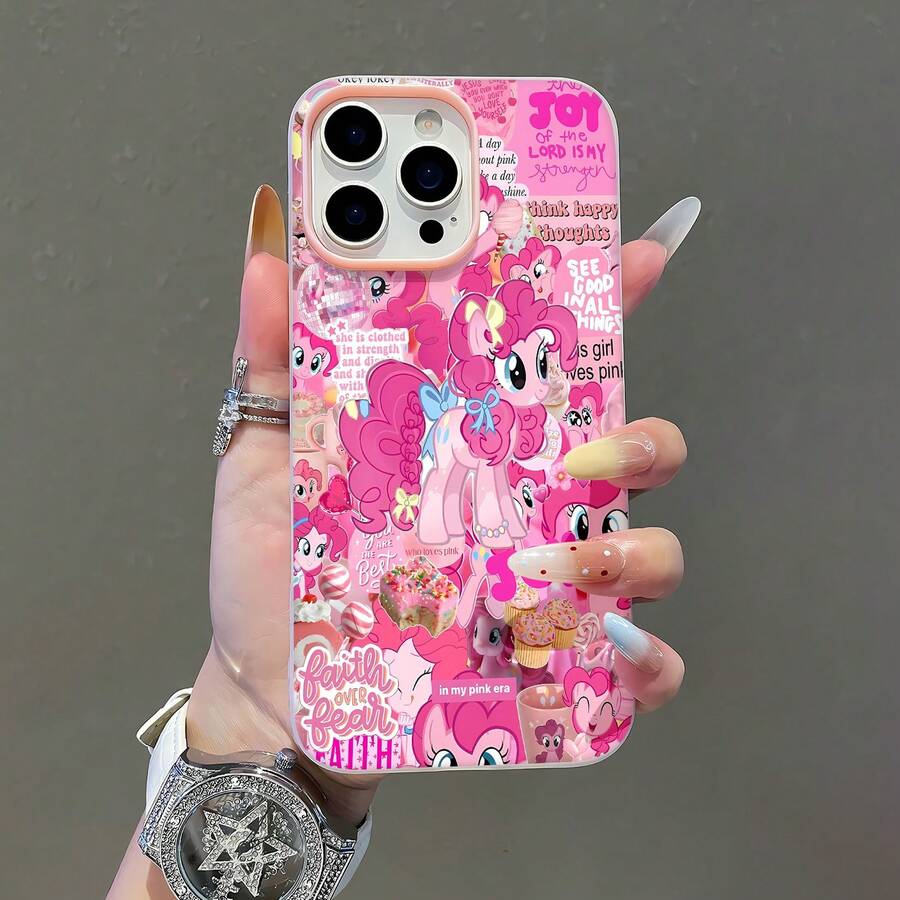 Collage de Pinkie Pie, una alegría rosa desbordante.funda de teléfono Fundas compatibles con ,Apple,VIVO,OPPO,,, y Honor.Fabricadas en silicona TPU,ofrecen protección contra golpes y caídas. - Rosa - Ver 1