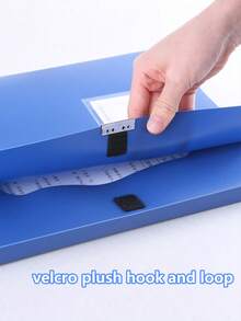 1/5 chiếc bìa đựng tài liệu gấp gọn, nhiều kích cỡ, hộp đựng tài liệu A4, dung tích lớn, chất liệu PP, chống thấm nước và chống bẩn, hộp lưu trữ tài liệu, đựng hợp đồng và chứng chỉ, tùy chọn độ dày 20mm/35mm/55mm, thích hợp cho văn phòng, trường học, tổ chức nhân sự, bìa đựng tài liệu gấp gọn, quà tặng tựu trường/tốt nghiệp (nhãn ngẫu nhiên) - A4 - Màu xanh dương - Xem 8