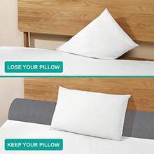Vekkia Cal King - Almohada de cuña para cabecero/cama para cabecero/relleno de espacio de cama/almohada para cabecero cuña de almohada para cabecero 0-6 pulgadas deja de perder tus almohadas - Gris - Ver 4