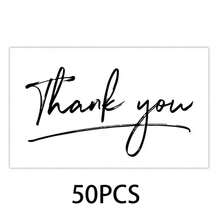 50 Pack White Thank You Cards, Thick Paper Smooth Writing Mini Gift Cards, Simple Elegant Blank Decorative Message Cards For Supporting Small Business, Store Owners, Online Shop Sellers, Perfect For Business Packaging, Retail Orders, Party Favors, Holiday Greetings, Birthday, Thanksgiving, Baby Shower, Wedding, Back To School & Daily Gratitude Stationery Supplies - Multicolor - View 16