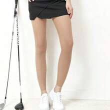 Damen Sport- und Outdoor-Strumpfhose, 40D Golf-Strumpfhose mit UV-Schutz, feuchtigkeitsableitende Basis-Leggings in Capri-Länge, Anti-Faser-atmungsaktive Kompressionsstrümpfe, geeignet für Golf, Tennis, Laufen und andere Outdoor-Sportarten, täglicher Schutz - Neun Punkte - Übersicht 6