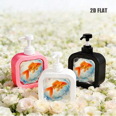 1pc Goldfish Design Soap Dispenser, Suitable For Bathroom, Kitchen, Hotel, And Office Use. Versatile, Can Be Used As A Gift Or Decorative Item, Suitable For Birthdays, Valentines Day.