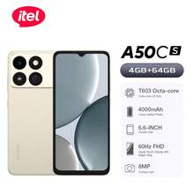 Itel A50CS 智能手机，4GB/64GB，6.6 英寸高清+动态显示屏，八核处理器，4000mAh Type-C 电池，指纹解锁，双卡双待 - 4+64G - 查看 2