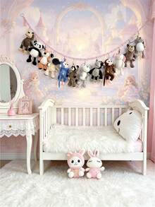 2 piezas Cuerda colgante de peluche linda, Hamaca de almacenamiento de muñeca de peluche de color aleatorio, Estantería organizadora grande de esquina para muñecas, Cuerda colgante decorativa y clips para habitación, casa, dormitorio - Multicolor - Ver 21