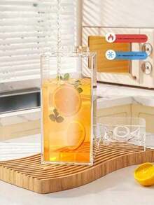 Grande tasse carrée pour le lait, bocal de rangement alimentaire transparent et scellé, récipient portable pour jus et boissons, convient pour le Nouvel An, la Fête des Mères, la remise des diplômes, les voyages d'été, les vacances, cadeau pour les femmes - Multicolore - Voir 4