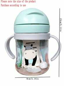 1 chiếc cốc uống nước có ống hút dễ thương kèm đế hút. - Nhiều màu - Xem 4