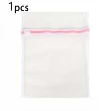 Bolsa de malla para lavandería (3 unidades/1 unidad), bolsa grande para lavadora para ropa interior, prendas delicadas y blusas de verano. - Blanco - Ver 9