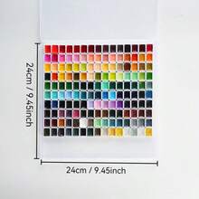 60/98色复古深色调固体水彩颜料 - 便携式美术套装，适合素描和绘画，包含中国古代山水颜料 - 彩色 - 查看 14