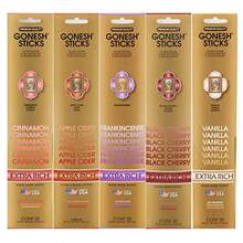 Gonesh Incienso Extra Rich Collection Paquete variado 5 paquetes 20 palos cada uno canela sidra de manzana incienso cereza negra vainilla - como en la foto - Ver 7