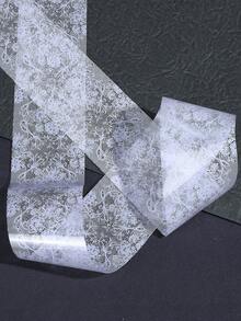 10卷/盒 白色蕾丝美甲箔纸贴纸，复古优雅花卉星空图案，DIY迷人新娘美甲装饰 - 白色 - 查看 7