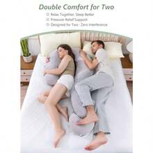 Meiz Question Mark - Almohada corporal Almohada de doble cara con burbujas y terciopelo suave para adultos apoyo único para dormir de lado y embarazo para cama sofá salón gris - Gris - Ver 4
