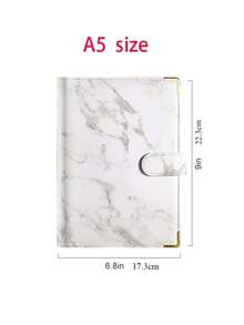 1本A5/A6/A7大理石纹PU皮6孔活页现金预算计划笔记本 - 單件 - 查看 5