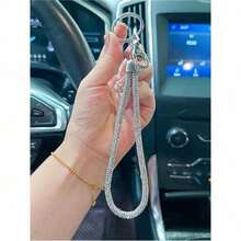 Fashionable Rhinestone Phone Strap With Keychain For Women Bling Key Bag Hanging Decor With Wrist Strap Gift Souvenir Car Accessories Bag Charm School Cute Goth Y2k - 手鍊鑰匙扣 - 查看 10