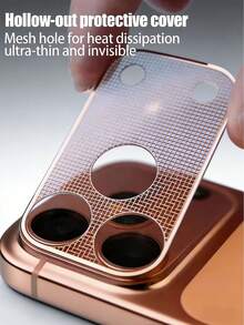 1 Gói ốp bảo vệ ống kính rỗng màu bạc, chống nước bắn và chống mài mòn, bảo vệ ống kính khỏi trầy xước và va đập hàng ngày, tương thích với iPhone 17 Pro Max/17 Pro - Bạc - Xem 3