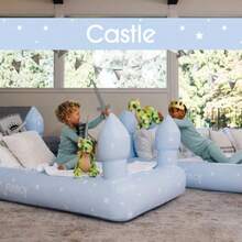 FUNBOY - Cama de Viaje y colchón de Aire para niños Perfecto para Fiestas de Pijamas. Incluye Bolsa de Almacenamiento de Transporte tamaño Individual - Azul - Ver 7