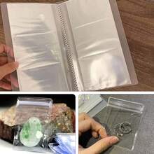 Transparent Jewelry Storage Bag Dustproof Albums Necklace Earring Ring Book Holder Portable Travel Jewelry Organizer Booklet - A - View 8