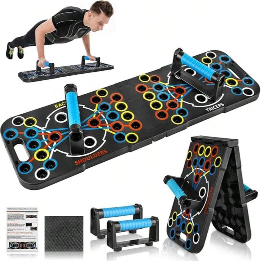 1 Set de Tabla de Flexiones Multifuncional de ABS, Equipo de Entrenamiento para Pecho y Abdominales, Herramienta de Fitness para Gimnasio en Casa, Soporte de Flexiones, Tabla Abdominal Portátil, Calidad Profesional, Regalo de Cumpleaños/Festividad, Equipo Deportivo para Escuela/Club/Gimnasio