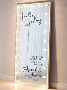 Customized Mirror Sticker Wedding Decor - Wedding Signage Decor DIY Wedding Stickers - Mirror Sticker "Welcome To The Wedding" - Customized Mirror Letter Sticker Decal - Just Married - Wedding Marriage Decor/Modern Wedding Welcome Sign/Personalized Newlyweds Name And Date/Mirror Sticker - Bridal Shower - Multicolor - View 2