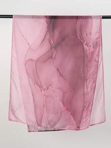 1pc Women's Bohemian Watercolor Print Headscarf, Sun Protection Headwrap, Elegant Versatile Scarf Shawl, Suitable For Daily Wear, Travel Essential, Beach Towel - 474-pink - View 11