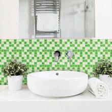 1 rollo de papel tapiz autoadhesivo, pegatina de pared con patrón de mosaico, pegatina de borde, pegatina de zócalo, adecuado para el hogar, la cocina, la habitación, la pared, la decoración del zócalo - 1PC - Ver 8