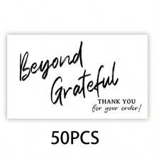 50 Pack White Thank You Cards, Thick Paper Smooth Writing Mini Gift Cards, Simple Elegant Blank Decorative Message Cards For Supporting Small Business, Store Owners, Online Shop Sellers, Perfect For Business Packaging, Retail Orders, Party Favors, Holiday Greetings, Birthday, Thanksgiving, Baby Shower, Wedding, Back To School & Daily Gratitude Stationery Supplies - Multicolor - View 15