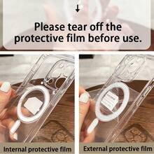 Fundas transparentes magnéticas para carga inalámbrica Magesafe para iPhone 11 12 13 14 15 16 17 Air Pro Max Plus Mini, cubierta de PC a prueba de golpes. - Estilo (1 pieza) - Ver 8