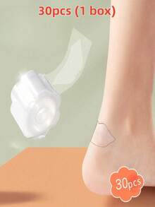 30 piezas Pegatinas de silicona antiarrugas para talón para mujeres - Almohadillas invisibles para el cuidado de los pies para tacones altos y zapatos, protectores de dedos reutilizables e impermeables (transparente y beige) - Ver 9