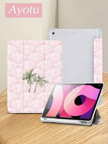 Ayotu 双椰树图案保护套，兼容 iPad Air 8 (M4) 2026 (11/13 英寸)、10.2 英寸 2021/2020 第九/八代、三星 Galaxy Tab A8 10.5 英寸 2022、联想平板电脑，带笔槽，兼容 Kindle（不带笔槽），支持自动睡眠/唤醒功能，时尚保护套 - 彩色 - 查看 6