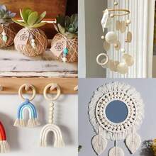 416件木珠编织套装，DIY木环，包含110颗天然木珠、15个木环、126/164/204/416件编织配件套装 - 禾木材料包 - 查看 5