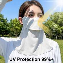 Mặt nạ chống tia UV toàn mặt và cổ mùa hè, mặt nạ uống nước, chống tia UV, khẩu trang che nắng cho nữ, mặt nạ chống nắng, mặt nạ đi xe đạp, lụa băng, kem chống nắng, vật dụng cần thiết cho những ngày hè nóng bức. - Nhiều màu - Xem 2