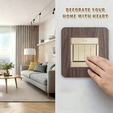2pcs Modern Switch Panel Stickers, No Installation Or Wiring Needed, Durable PC Plastic Material, Fits Standard Switches, Suitable For Living Room, Bedroom, Office, Easy Installation And Removal, Home Decor Upgrade - Multicolor - View 1