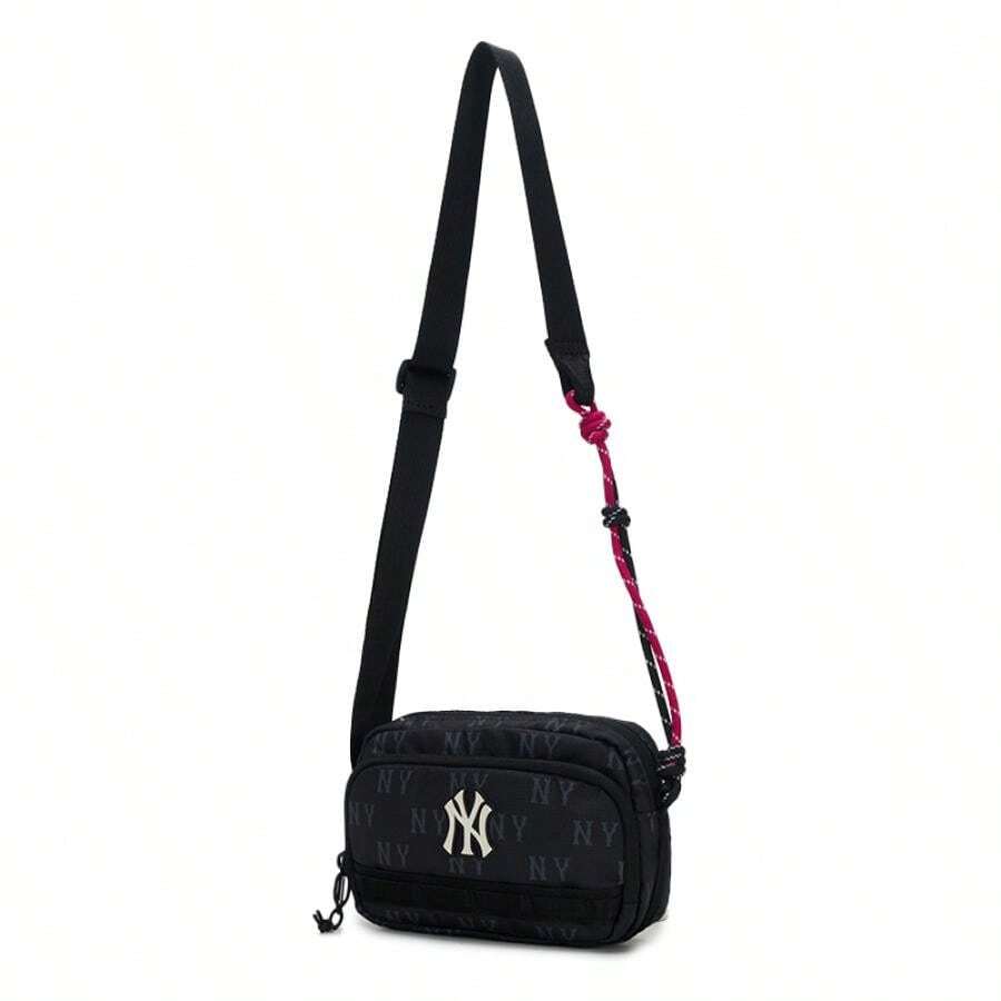 MLB 2026 Bolso cruzado mini Gorpcore con monograma clásico de primavera, bolso bandolera unisex para uso diario/al aire libre, 3ACRM045N-50BKS - Negro - Ver 1