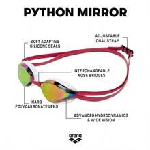 ARENA Arena Python Mirror Racing Swim Goggles anteojos de natación Unisex adulto - Ver 3