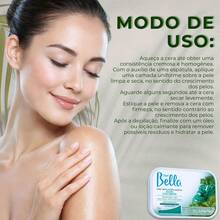 Cera Quente Depilatória em Barra Algas Com Menta Deo Depil Bella 250 g - Algas Com Menta - Visão 2
